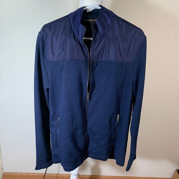 Michael Kors Women's Long-Sleeve Full-Zip Jacket Blue Color Size L - Picture 8 of 8